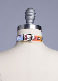 Classic o-ring choker collar made in holographic, iridescent pvc. This material is beautiful and color shifting, giving both 90s vibes and futuristic style. Fit is adjustable with buckle. Silver-toned nickel plated steel hardware. Holes reinforced with silver-toned grommets.Collar is 3/4 inches wide. SMALL/MEDIUM (11-13")MEDIUM/LARGE (13-15")LARGE/X-LARGE (15-17") Custom sizing available. All pieces are MADE TO ORDER. If your measurements fall outside these standards or you are unsure of what si Adjustable Rave Style Choker, Adjustable Multicolor Rave Choker, Fall Outside, Holographic Iridescent, O Ring Choker, Futuristic Style, 90s Vibes, Grunge Goth, Choker Collar