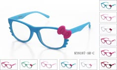 children's eyeglasses with bowknots and buttons