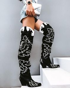 #ad Top Seller for Cowboy Fashion Western Pointy OTK Thigh High Boots Cape Robbin Kelsey-21, Fashion Women's Shoes Curvy Boots, Thigh Boot, Slouched Boots, Cowboy Style, Western Cowboy Boots, Womens Wedges, Kids Boots, Womens Shoes Wedges, Thigh High Boots