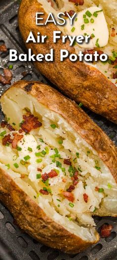 This recipe for Air Fryer Baked Potato comes out perfectly every time. The skin of the potato is salty and crispy while the inside is tender and fluffy. Baked Potato Recipe, Recipe For Air Fryer, Cooking Baked Potatoes, Easy Baked Potato, Cozy Cook, Air Fryer Baked Potato, Air Fried Food, Air Fryer Oven Recipes, Baked Potato Recipes