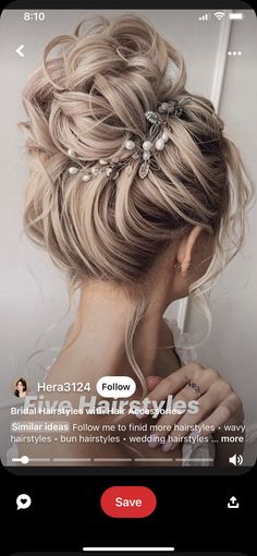 Textured High Bun, Trendy Updo Hairstyles, High Bun Hairstyle, Hairstyle For Prom, High Bun Hair, Elegant Hairstyle, Beautiful Bridal Hair, Bridal Hair Buns