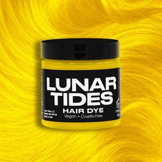 Bright and vivid, our bright colors feature vibrant tones that are highly pigmented to create long-lasting, glowing color. Citrine Yellow is a one-of-a-kind vibrant yellow hair dye. * This is a semi-permanent yellow hair dye * Lunar Tides dyes are non-damaging and do not require developer. * All Lunar Tides dyes are vegan & cruelty-free! * Each bottle contains 4 oz. of hair dye * All colored hair dyes require light blonde or platinum hair prior to application * Using a tint brush is recommended Bleached Yellow Hair, Manic Panic Blue Moon, Yellow To Orange Hair, Temporary Hair Dye Orange, Manic Panic Blue, Magenta And Yellow Hair, Yellow Hair Dye, Permanent Hair Dye Colors, Splat Hair Color