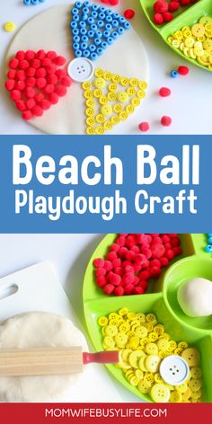 this beach ball playdough craft is perfect for the little ones to make it looks like