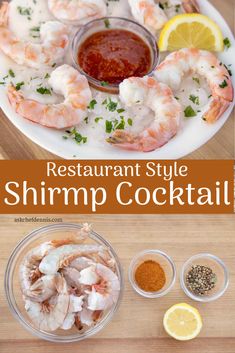 the shrimp cocktail is ready to be served