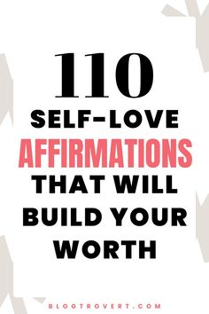 Start affirming yourself today with these 110 affirmations for self-love. Pinterest Lifestyle