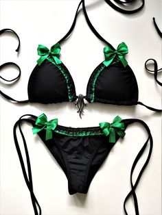 Green Swimsuit Bikinis, Luxury Swimsuits, Steampunk Victorian, Green Swimsuit