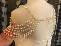 Pearls Shoulder Necklace Bridal Shoulder Jewelry Wedding | Etsy Shoulder Jewellery, Ethereal Jewelry, Shoulder Jewelry, Shoulder Necklace, Beadwork Necklace, Buy Pearls, Jewerly Beads, Necklace Bridal, Magical Jewelry