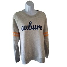 I just added a new item to eBay, Kickoff Auburn Crewneck Sweatshirt Womens Gray  Small Orange Stripes! #eBay #eBaySeller Collegiate Letter Print Tops For Fall, Gray Fall Sweater For College, Fall College Style Loungewear Top, Gray Fall Sweatshirt For Leisure, Gray College Style Sweatshirt For Fall, Gray Sweatshirt For Leisure In Fall, Fall Varsity Crew Neck Tops, Game Day Sweatshirt With Crew Neck For Spring, Gray Sweatshirt For Game Day In Fall