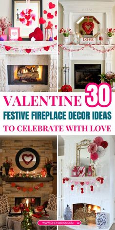 valentine's day fireplace decor ideas to celebrate with love in the living room or dining room