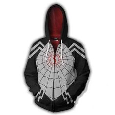 OtakuForm-SH Hoodie S / Black VENOM Hoodie Jacket Venom Hoodie, Spiderman Sweatshirt, Sweater Couple, Venom Spiderman, Sports Sweater, Couples Sweaters, Hero Movie, Loose Hoodie, Sport Sweater