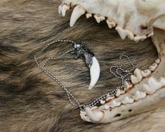 Scandinavian jewelry and animal amulets by MAGICOBEREG on Etsy Pagan Necklace, Wiccan Necklace, Witch Necklace, Animal Bracelet, Wolf Necklace