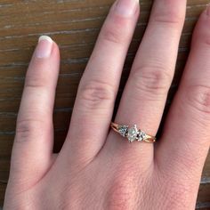 14k Gold Diamond Ring. Marquise Shape. Size:5 In Great Condition!! Promise Cluster Ring In Yellow Gold With Diamond Accents, Dainty Princess Cut Diamond Ring For Anniversary, Fine Jewelry 14k Gold Cluster Promise Ring, Fine Jewelry 14k Gold Cluster Ring For Promise, Promise Cluster Ring In 14k White Gold, 14k Gold Cluster Ring For Promise Occasions, Three Stone Cluster Ring For Anniversary, Anniversary Three Stone Cluster Ring, Fine Jewelry 14k Gold Cluster Ring Princess Cut