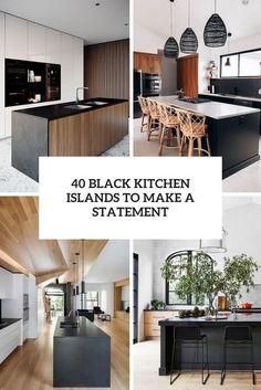 black kitchen islands to make a statement