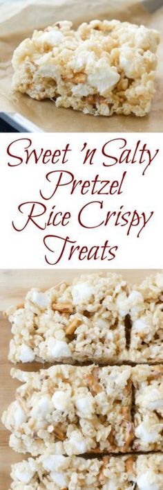 sweet n salty pretzel rice crispy treats are the perfect treat for any party