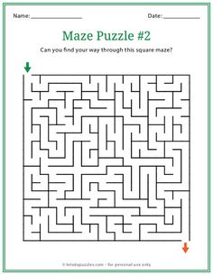 maze puzzle 2 is shown in this image