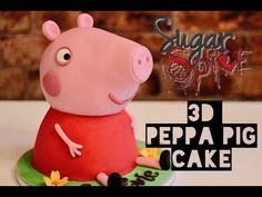 a cake made to look like a peppa pig