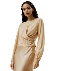 in stock Blouse For Women, Pale Gold, Silk Blouse, Wedding Outfit, Business Casual, Blouses For Women, Pick Up, In Store, Buy Online