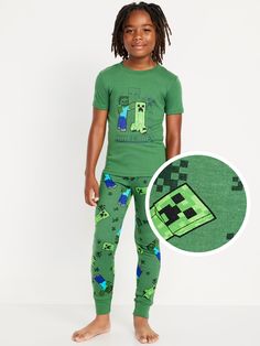 crew neck long sleeves licensed graphic or all-over print matching pajama pants elasticized waistband ©2024 Mojang AB.  All Rights Reserved.  Minecraft, the Minecraft logo and the Mojang Studios logo are trademarks of the Microsoft group of companies.  MARVEL, Marvel Comics™ & © 2024 Marvel Entertainment, LLC and its subsidiaries.  Licensed by Marvel Characters B. V.  All rights reserved.  © 2024 The Pokémon Company International.  ™, ® Nintendo.  ™ & © 2024 Nintendo.  snug fit through body fit Matching Pajama Pants, Minecraft Logo, Matching Pajama, Pajamas Gift, Marvel Entertainment, Studio Logo, Matching Pajamas, Sleep Set, Sleepwear Sets