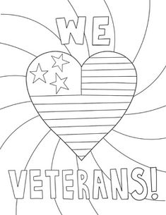 an american flag heart with the words we veterans on it and stars in the background