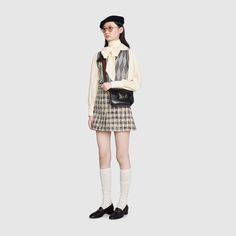 Gucci Horsebit Bag 1955, Gucci Horsebit 1955 Mini Bag, White Mini Bag, White Balenciaga, Gucci Crossbody Bag, Bags Gucci, Gucci Crossbody, Gucci Horsebit, Designer Crossbody Bags