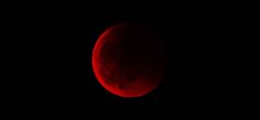 a red moon is seen in the dark sky