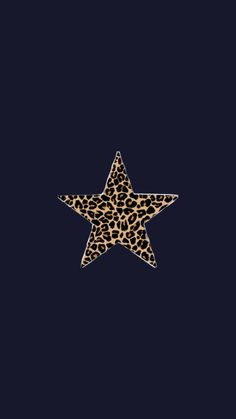 an animal print star on a black background