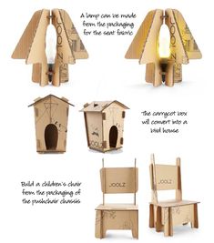 the instructions to make a cardboard airplane chair