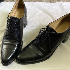 Office Of Angela Scott Black Mid Heel Size 43, Us 12. Worn Twice Office Of Angela Scott, Mid Heel, Flat Shoes Women, Loafer Flats, Size 12, Loafers, Womens Sizes, Women Shoes, Heels