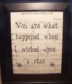 an old sheet music with the words you are what happened when i washed upon a star