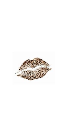 a woman's lips with leopard print on them