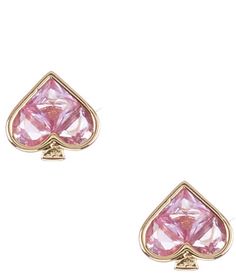 From kate spade new york&#x2C; these earrings feature:Stud earringsBrass&#x2C; cubic zirconiaSignature spade ear clutch closureApprox. 0375" lengthImported. Fancy Earrings Pink, Affordable Gold Jewelry By Kate Spade, Kate Soade Earrings, Luxury Kate Spade Jewelry For Wedding, Affordable Kate Spade Statement Jewelry, Kate Spade Sweetheart Pink Earring, Affordable Kate Spade Wedding Jewelry, Elegant Luxury Kate Spade Jewelry, Kate Spade Jewelry Kate Spade New York