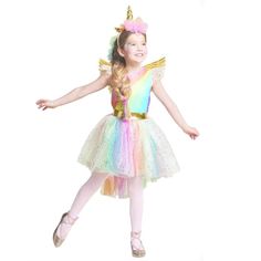 Halloween costumes for girl Unique Deluxe Kids Girls Rainbow Unicorn Costumes for Girl Carnival Party Dress - menochic Baby Princess Party, Crop Top Suit, Unicorn Halloween Costume, Rainbow Unicorn Party, Unicorn Halloween, Unicorn Dress, Unicorn Costume, Girl Rainbow, Rainbow Dress