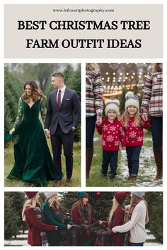 the best christmas tree farm outfit ideas for families and children to wear in their holiday outfits