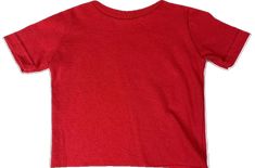 Red Crew Neck Top For Playtime, Red Cotton Top For Playtime, Red Cotton Tops For Playtime, Red Graphic Print Casual T-shirt, Red Graphic Print T-shirt For Playtime, Blank Color, Cargo Shirts, Solid Red, 6 Months