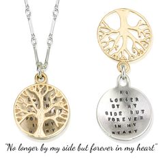 Forever in My Heart Sterling Silver Memorial Necklace | Kathy Bransfield Forever In My Heart, Memorial Pendant, Christian Necklace, Solid Gold Necklace, Memorial Necklace, Christian Jewelry, Memorial Jewelry, My Side, Gold Chain Necklace