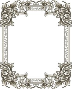 an ornate frame with scrolls and leaves