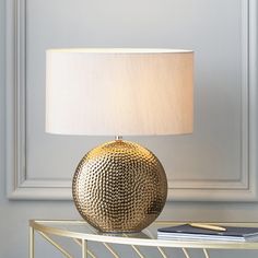 Modern Ceramic Table Lamp – Bronze Hammered Finish & Neutral Shade - Decor interiors Bronze Table Lamp, Bronze Table, Tall Table, Neutral Interiors, Table Lamp Base, Table Lamps For Bedroom, Ceramic Table Lamp, Ceramic Table Lamps, Lamp Base