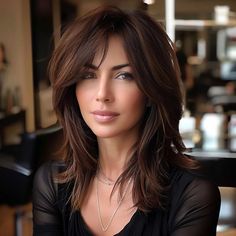 Long Hair With Side Bangs, Hair With Side Bangs, Long Wolf Cut, Layered Haircuts For Women, Haircuts For Medium Length Hair, Long Layered Haircuts, Wolf Cut