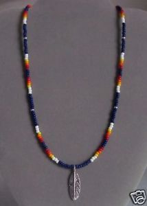 seed bead necklaces - Google Search Navy Blue Beaded Necklace, Collar Hippie, Beaded Necklace Tutorial, Dangle Necklace, Beaded Jewelry Necklaces, Beaded Necklace Designs, Mens Necklace