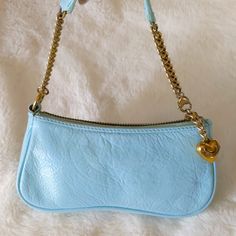 Vintage Juicy Couture Mini Baguette, Guc Mirror Has Signs Of Age. Mini Baguette, Vintage Juicy Couture, Bags Vintage, Juicy Couture Bags, Couture Bags, Juicy Couture, Blue Gold, Baguette, Mini Bag