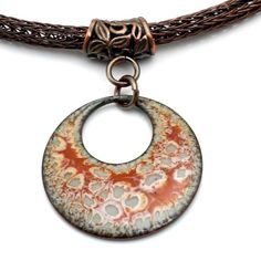 Vitreous Enamel Lichen Necklace – Divella Designs Nature-inspired Nickel-free Jewelry With Round Pendant, Nickel-free Nature-inspired Jewelry With Round Pendant, Nature-inspired Jewelry With Large Round Pendant, Nickel-free Nature-inspired Round Jewelry, Nickel-free Round Nature-inspired Jewelry, Nature-inspired Brown Round Jewelry, Nature-inspired Brown Jewelry, Nickel-free Earthy Round Jewelry, Nickel-free Round Earthy Jewelry