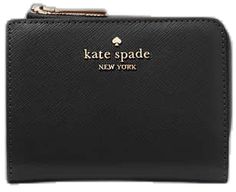 Kate Spade Bifold Coin Purse, Compact Kate Spade Wallet, Compact Kate Spade Coin Purse, Kate Spade Compact Coin Purse With Card Slots, Compact Kate Spade Coin Purse With Card Slots, Kate Spade Black Rectangular Wallet, Kate Spade Black Bag With Card Slots, Kate Spade Black Wallet With Interior Card Slots, Kate Spade Black Wallet With Zipper Closure