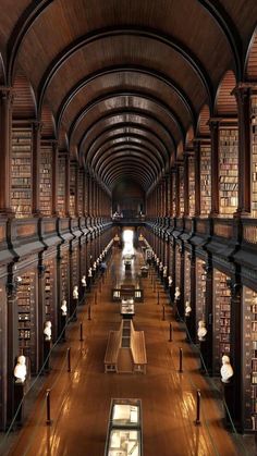 an empty library filled with lots of books