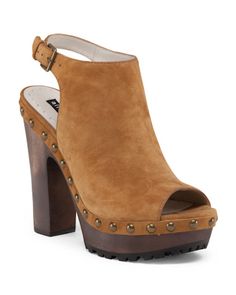 Platform Clogs, Clog Heels, Wood Heel, Leather Mules, Lug Sole, Toffee, Stacked Heel, Alice Olivia, Mule