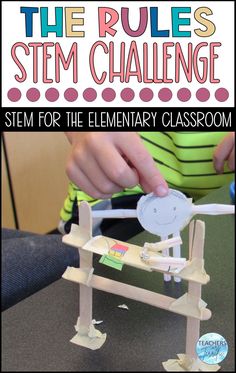 Teach the rules of your classroom with this free STEM Challenge. Check this post for step-by-step directions! Teaching Games, Stem Classes, Stem Elementary, Stem Lab, Stem Teacher, Stem Challenge, Sport Craft, Steam Activities