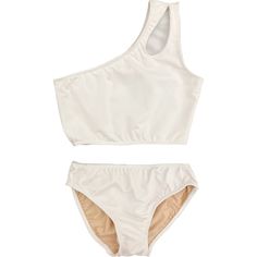 This super cute bikini is perfect for anything from to vacation, to a backyard pool day. Made with high quality materials, it is soft, lightweight, and stretchy for premium comfort. | Cheryl Creations | Two Piece One Shoulder Kids Swimsuit, (White, Size 14Y)  |  Maisonette collects the best children’s products from around the world (unlike Zulily, Etsy, The Tot, Farfetch Kids, Childrensalon, Crate and Kids, Kohls, Wayfair, Buy Buy Baby, Nordstroms, Mini Boden, J.Crew Factory, or PotteryBarn Kids White Swimwear For Pool And Beach Season, Beachy White Swimwear For Pool, White Beachy Swimwear For Pool, White Summer Swimwear For Poolside, White Stretch Swimwear For Vacation, White Beachwear Swimwear For Sunbathing, Beachy White Tankini For Beach Party, White Summer Tankini For Sunbathing, White Summer Tankini For Beach Party