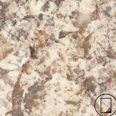 a close up view of a marble countertop with brown and white colors on it