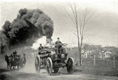 Steam Tractor, Fire Horse, Traction Engine, House Fire