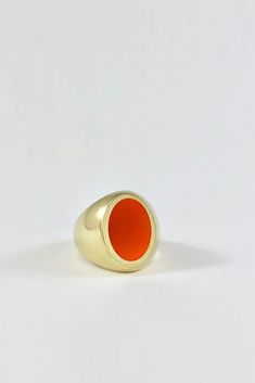 Brass Carnelian Oval Signet Ring from Legier. Each inlay is unique and may vary from picture. - Brass / Carnelian - Made in Los Angeles Protection From Negative Energy, Aries Virgo, Oval Signet Ring, Hand Candy, Body Accessories, Eye Makeup Designs, Carnelian Ring, Oval Rings, Pretty Clothes