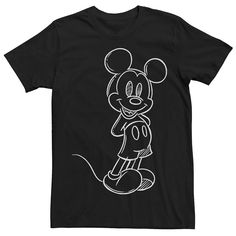 M-I-C-K-E-Y! You'll be the leader of the club wearing this men's Mickey Mouse tee. ©Disney M-I-C-K-E-Y! You'll be the leader of the club wearing this men's Mickey Mouse tee. ©Disney FEATURES Crewneck Short sleeveFABRIC & CARE Cotton Machine wash Imported Color: Black. Gender: male. Age Group: adult. Classic Sketch, Mickey Mouse T Shirt, Mickey Mouse And Friends, Disney Outfits, The Club, Disney Mickey Mouse, Big & Tall, Disney Mickey, Black Shirt